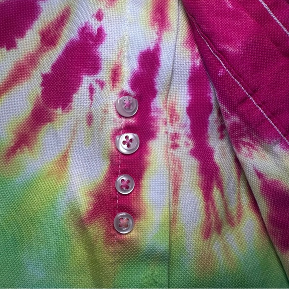 Lands' End Red and Yellow Casual Button Down Shirt - Picture 7 of 7